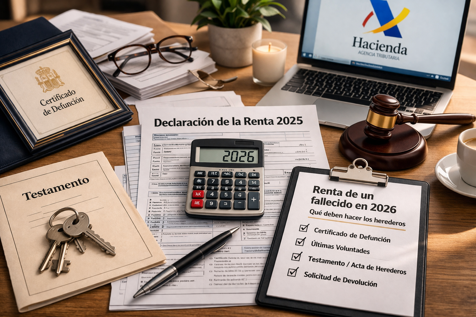 Renta de un fallecido en 2026: herederos y documentos